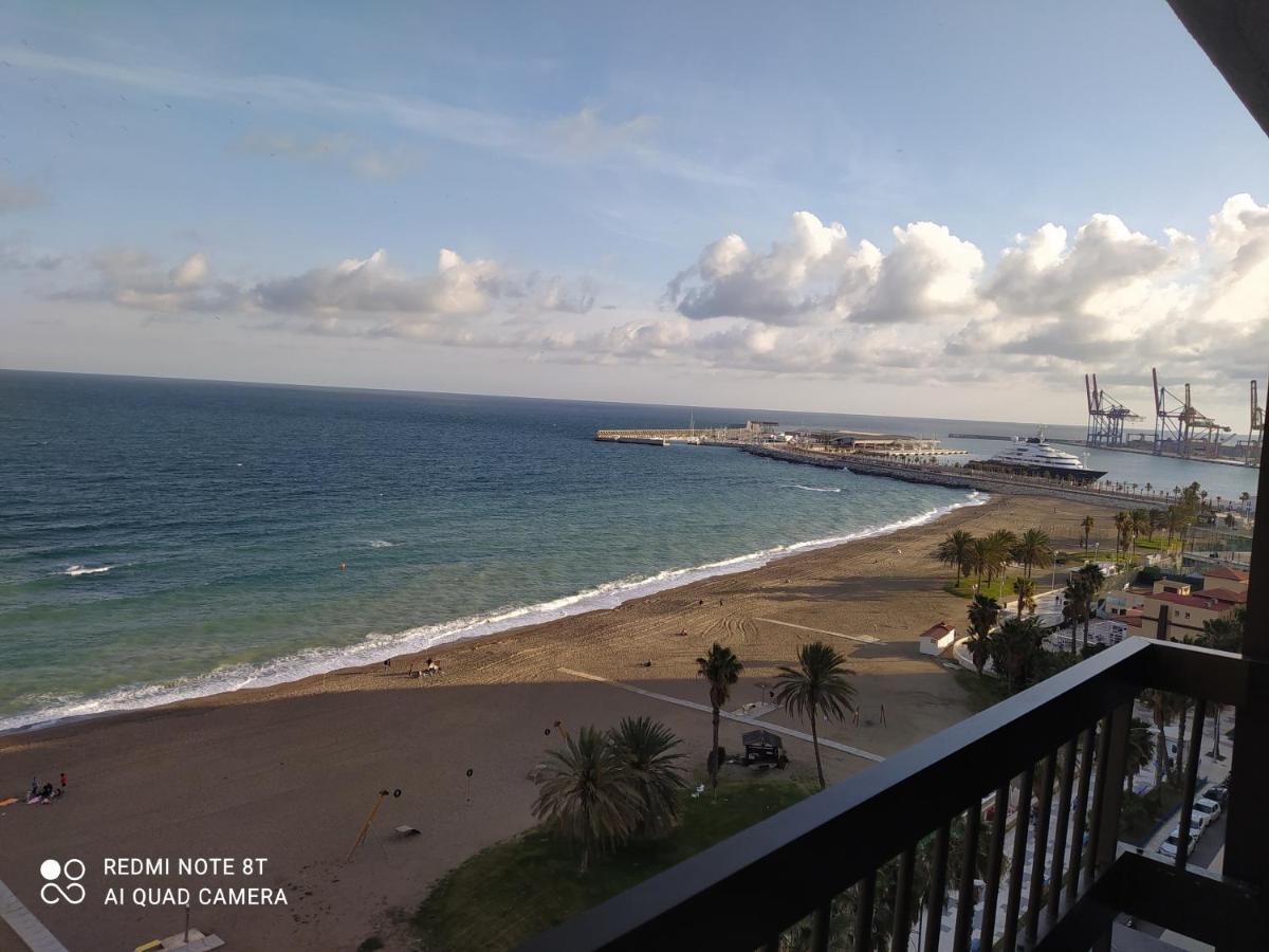 Espectaculares Vistas Al Mar Playa Malagueta Daire Málaga Dış mekan fotoğraf