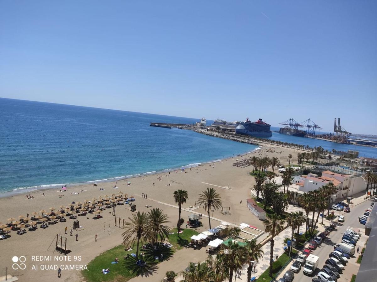 Espectaculares Vistas Al Mar Playa Malagueta Daire Málaga Dış mekan fotoğraf